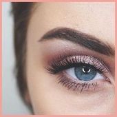 Make-up – Augen Make-up Anleitung, blaue Augen, festliches Make-up in Roségold …
