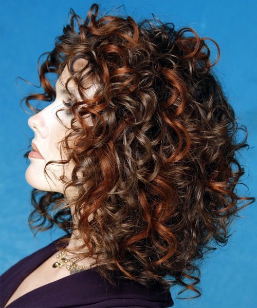 Medium Curly Dark Brunette Hairstyle