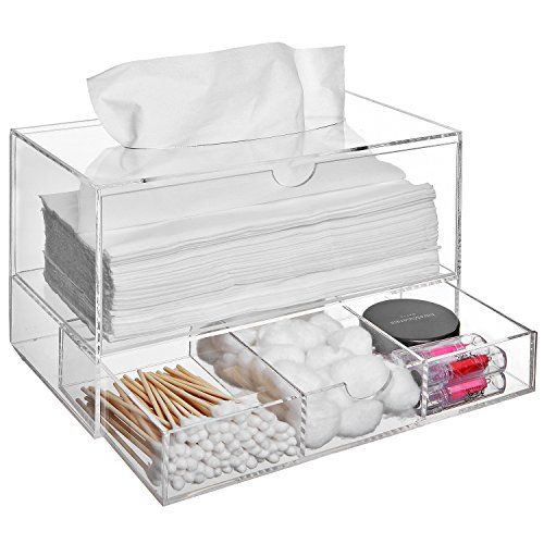 Modern Clear Acrylic Countertop Pull Out Storage Drawer/Cosmetic Organizer