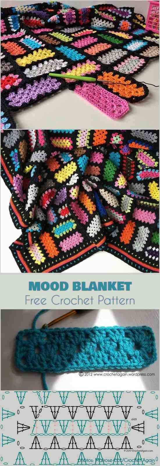 Mood Blanket from A Better Granny Rectangle Free Crochet Pattern