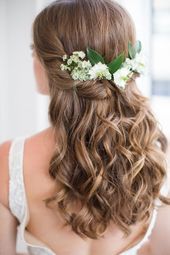 Natürliche Hochzeit Haare und Make-up.#hair #love  #style  #beautiful  #Make…