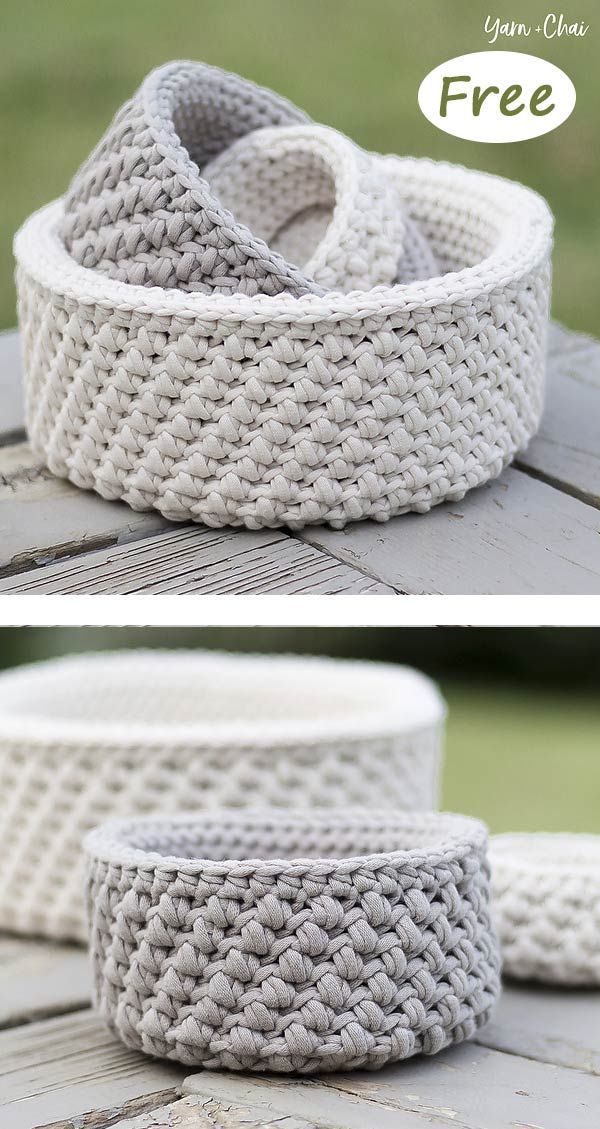 Nautical Basket Crochet Free Pattern - letscrochet