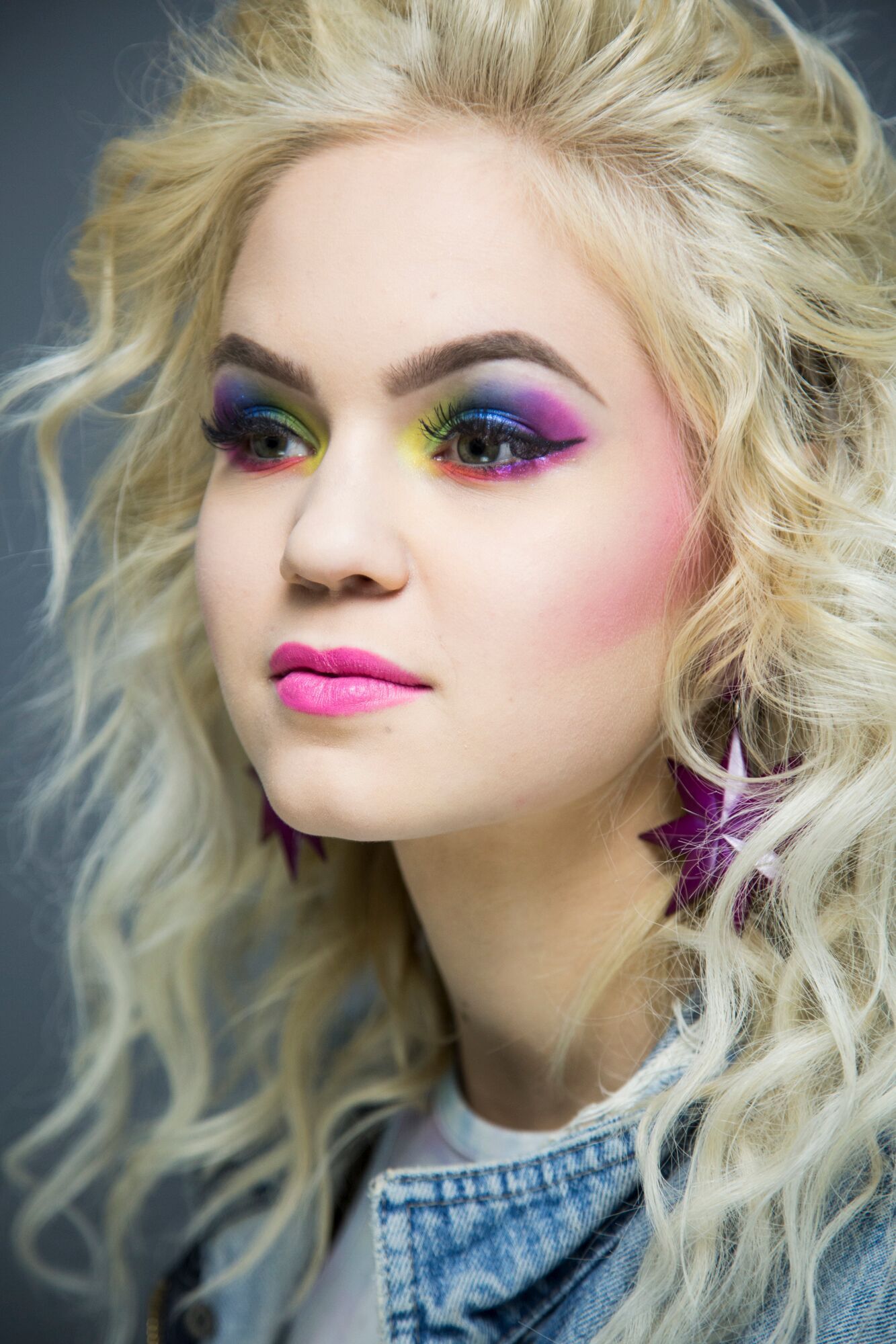 Neon Augen Makeup  #80er #jahre #makeup #anleitung #80s #look