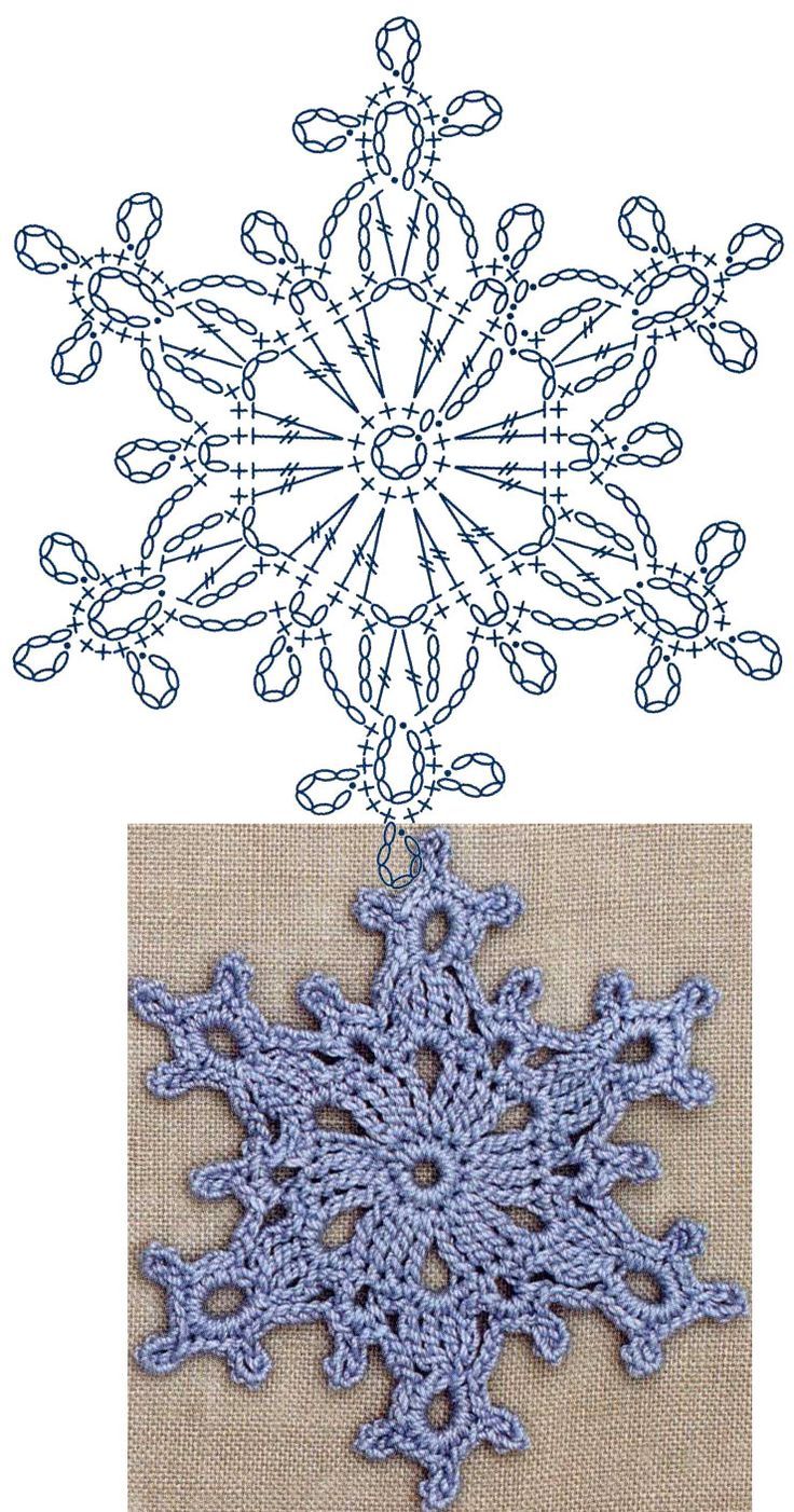 No.7 Large Snowflake Lace Crochet Motifs / 눈송이 모티브도안 : 네이버 블로그