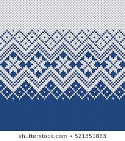 Norway Festive Sweater Fairisle Design. Seamless Knitting Pattern