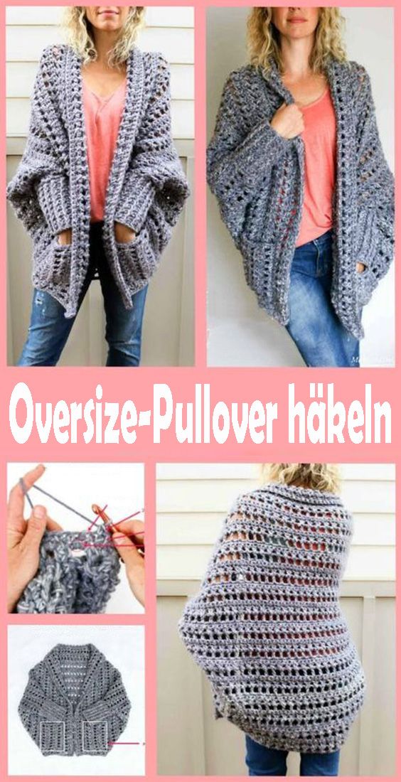 Oversize-Pullover selber häkeln – Kostenlose Anleitung für Anfänger