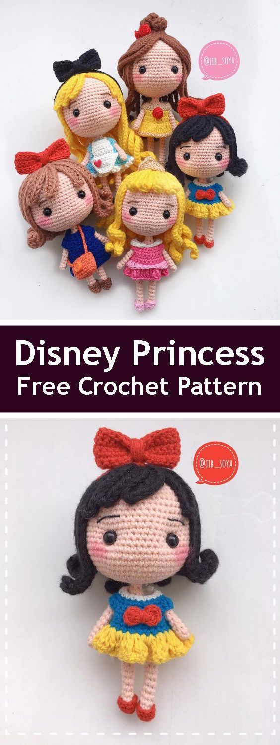 PDF Disney Princess. FREE crochet amigurumi pattern