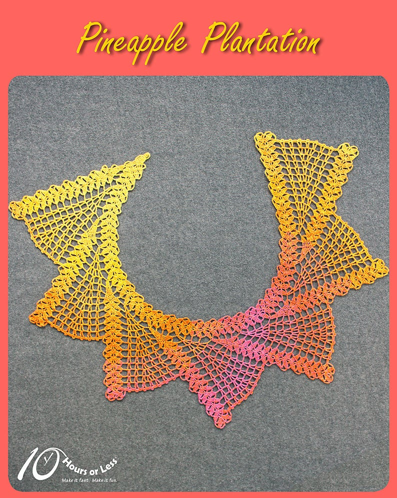 PINEAPPLE PLANTATION Crochet Scarf Pattern [Digital File Download]