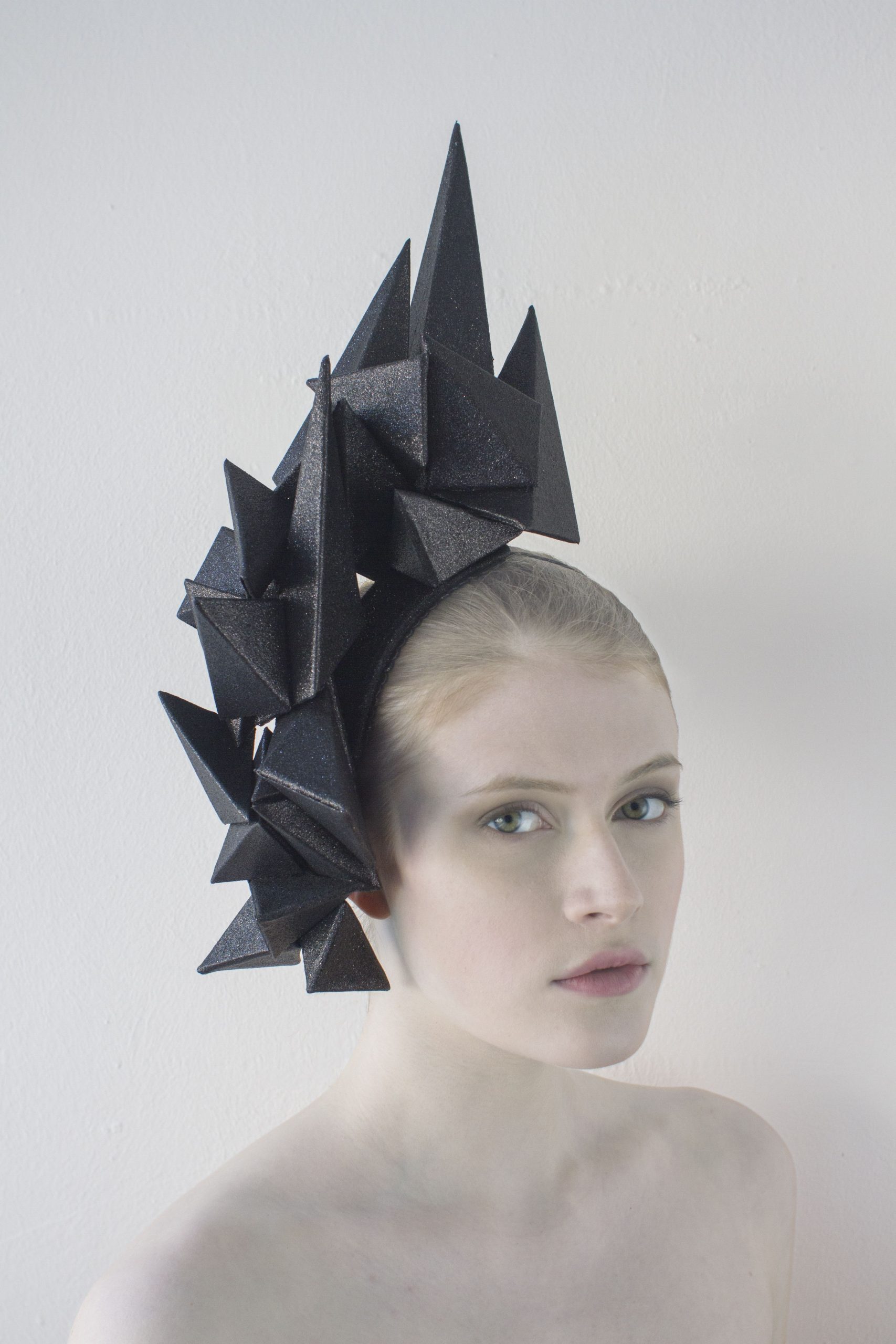 Paper Headpiece by misassembled.com – Geometric, Origami Fashion, Stibnite