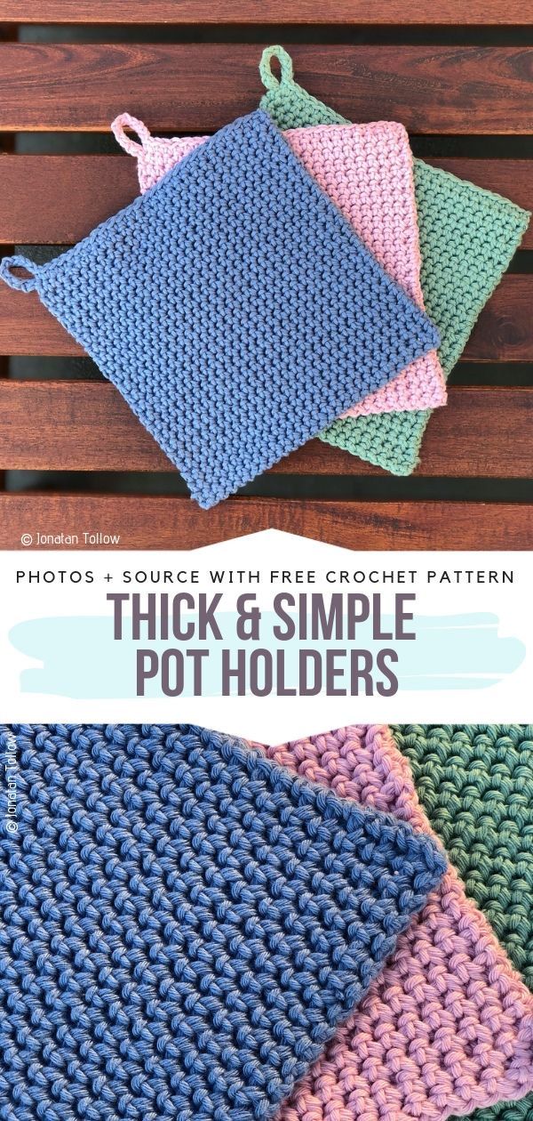 Pastel Crocheted Dishcloths Free Patterns
