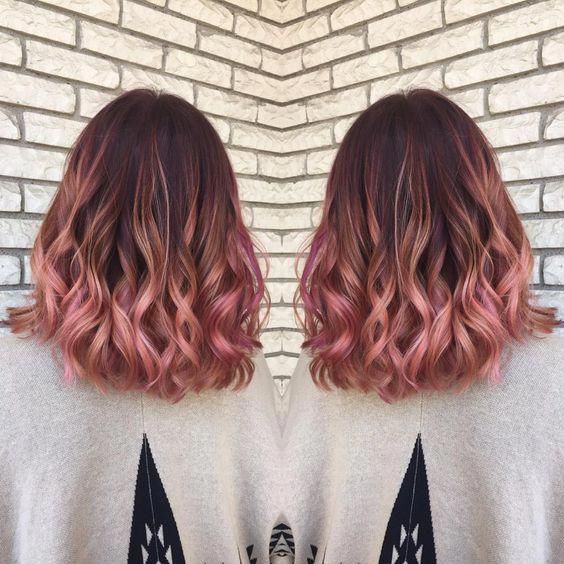 Pink Wavy Bob Non Lace Wefted Wig
