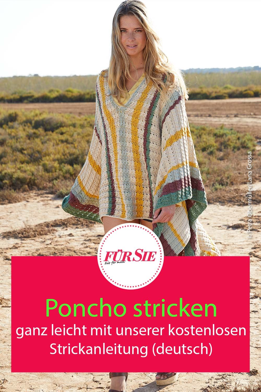 Poncho stricken mit unserer kostenlosen Strickanleitung deutsch