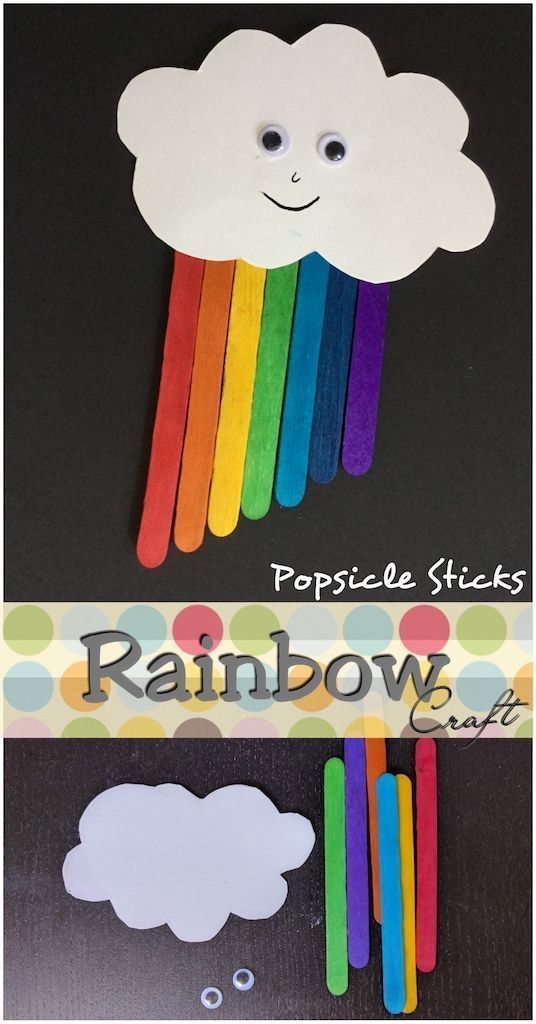 Popsicle Stick Rainbow Craft For Kids. Isn’t this an easy and fun way to introdu…