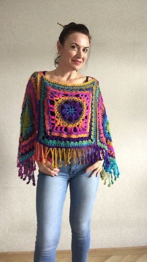 Rainbow-Crochet-Poncho-Fringe-Plus-size-Festival-poncho-Pride-Triangle.jpg
