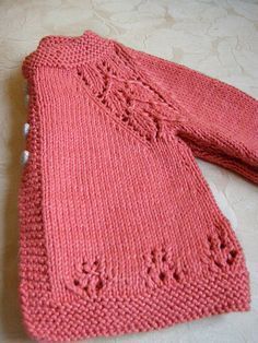 Ravelry: Maile Sweater by Nikki Van De CarCords06's Soft Coral. Knit in one piece from the bottom up