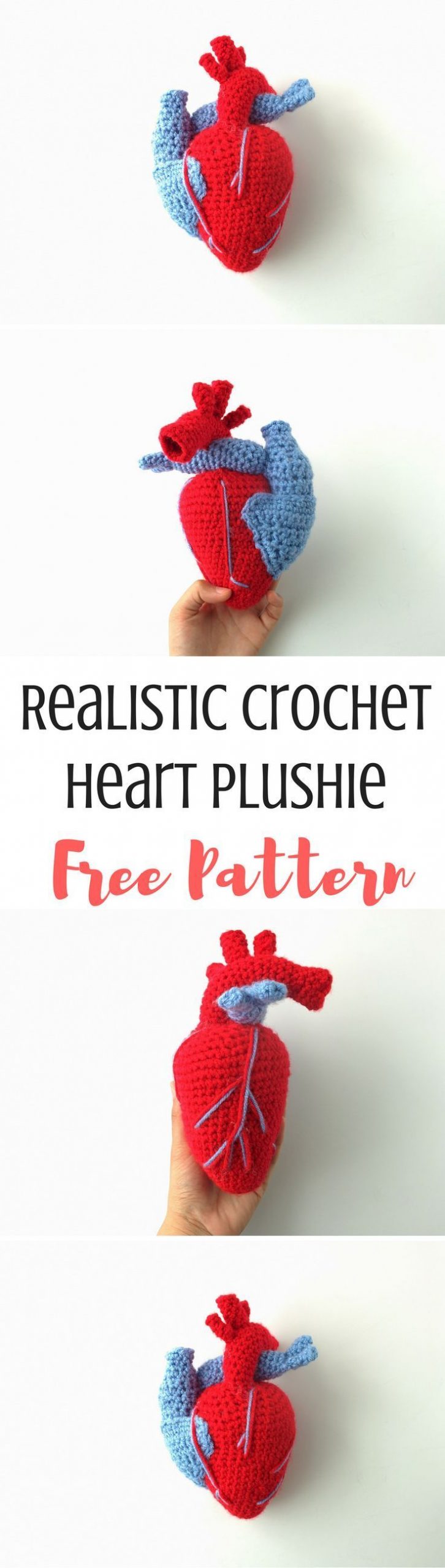 Realistic Crochet Heart Pattern