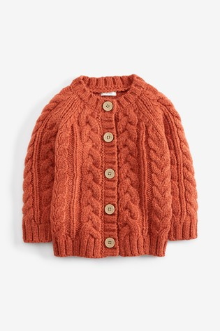 Red Cable Cardigan (3mths-7yrs)