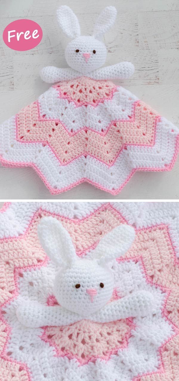 Round Ripple Bunny Lovey Crochet Free Pattern