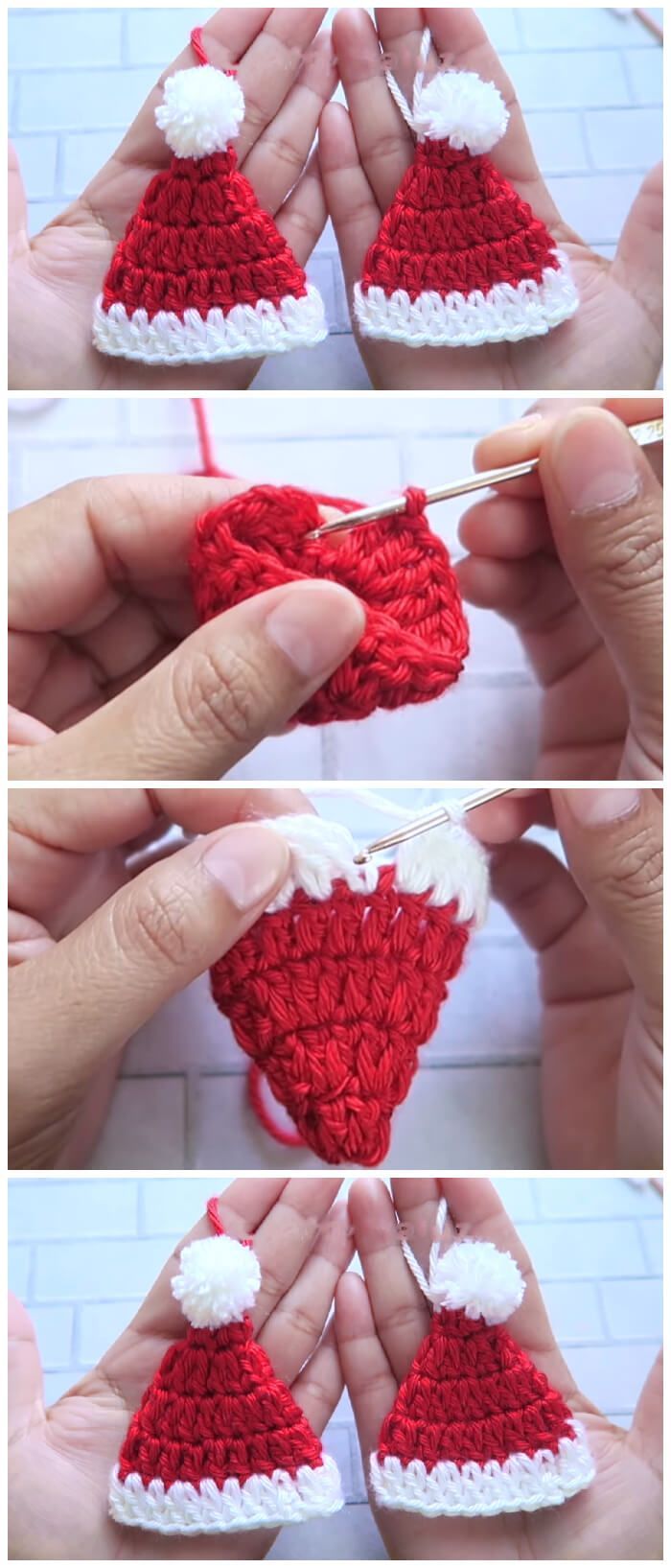 Santa Hat Tutorial - Learn to Crochet - Crochet Kingdom - weihnachten - #Crochet...