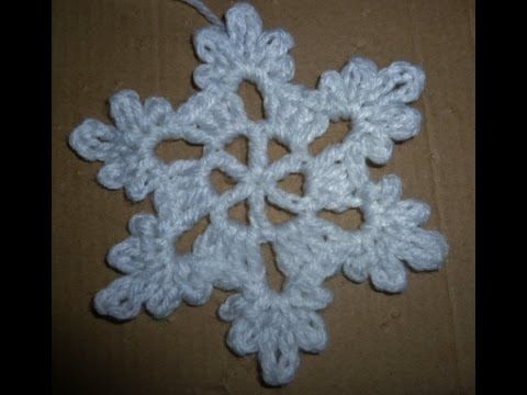 Schneeflocke häkeln - Eisblume - Eiskristall - Baumschmuck - Baumanhänger Stern - crochet - Anfänger