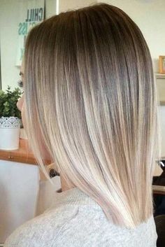 Schöne Frisur Ideen für schulterlanges glattes Haar,  #Frisur #für #glattes #Haar #Ideen #Sch...