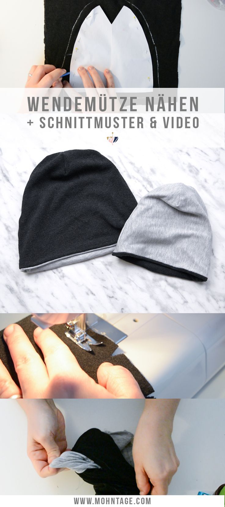 Sew on reversible hat with pattern and video – DIY Crafts