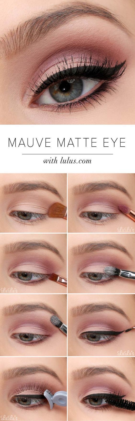Sexy Eye Makeup Tutorials - Mauve Matte Eye Tutorial - Easy Guides on How To Do ...