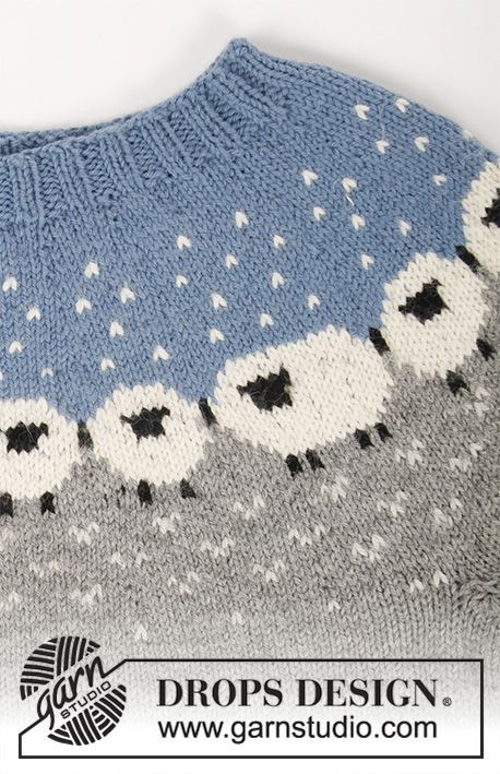 Sheep Happens! Cardigan / DROPS 194-1 - Free knitting patterns by DROPS Design