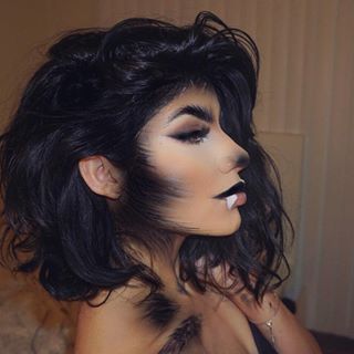 Sie Wolf Halloween Make-up