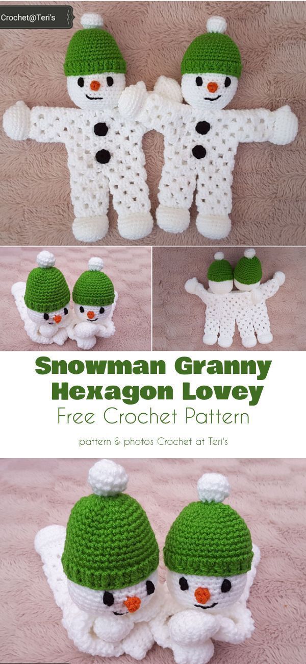 Snowman Granny Hexagon Lovey Free Crochet Pattern This is a lovely lovey that will be greatly enjoye