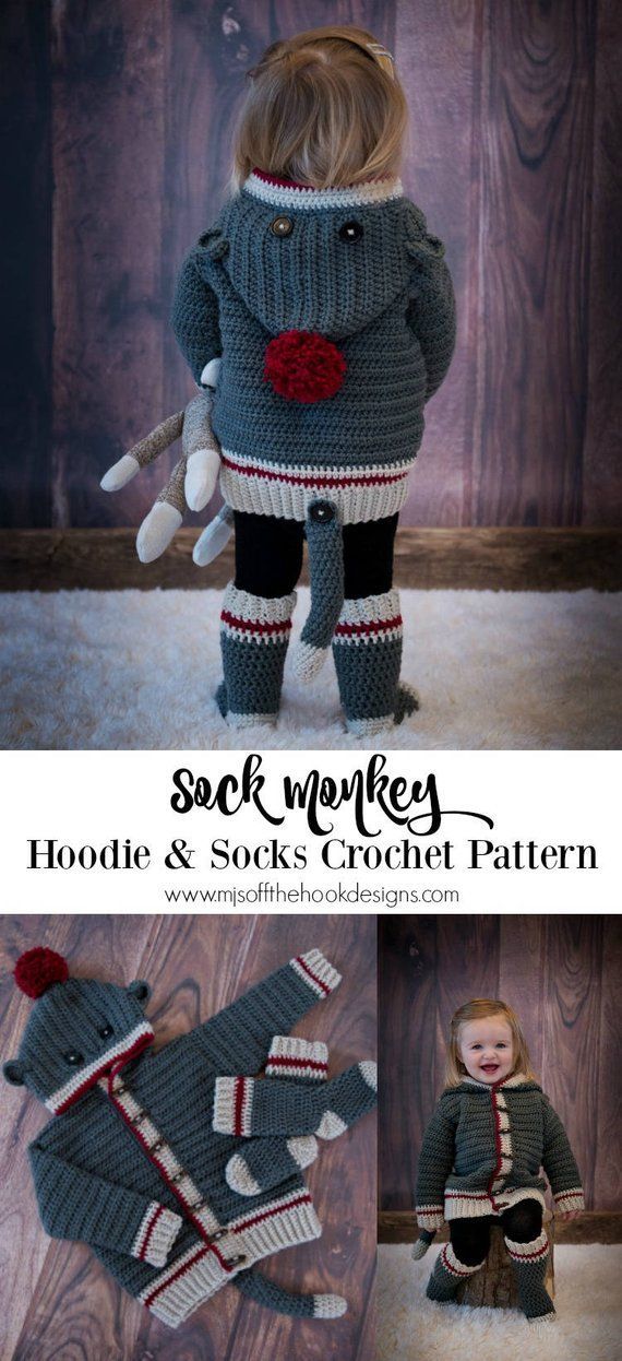 Sock Monkey Hoodie & Socks