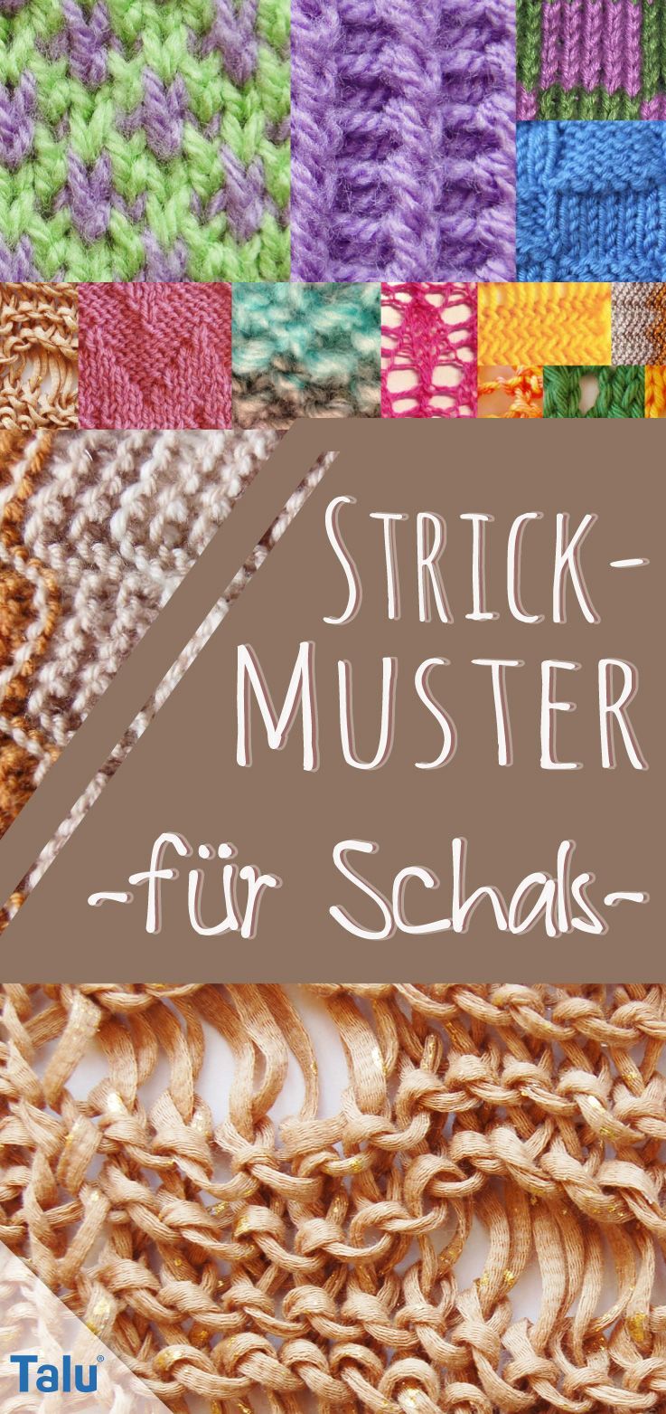 Strickmuster für Schals: 10 kostenlose Muster #strickenundnähen Passende Stric...