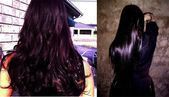 Stylisches Upgrade: Geheimnisvolles dunkelviolettes Haar