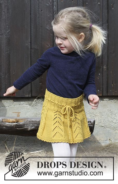 Sunny Hug / DROPS Children 30-20 – Children’s skirt with lace pattern and croc…