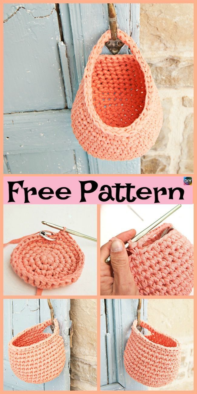 Super 15 Useful Crochet Hanging Basket – Free Pattern – #basket #Crochet #Free #…
