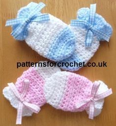 Sweet little Baby Mittens ~ free crochet pattern