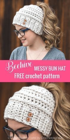 This Messy Bun Hat Pattern is Yours, Free!