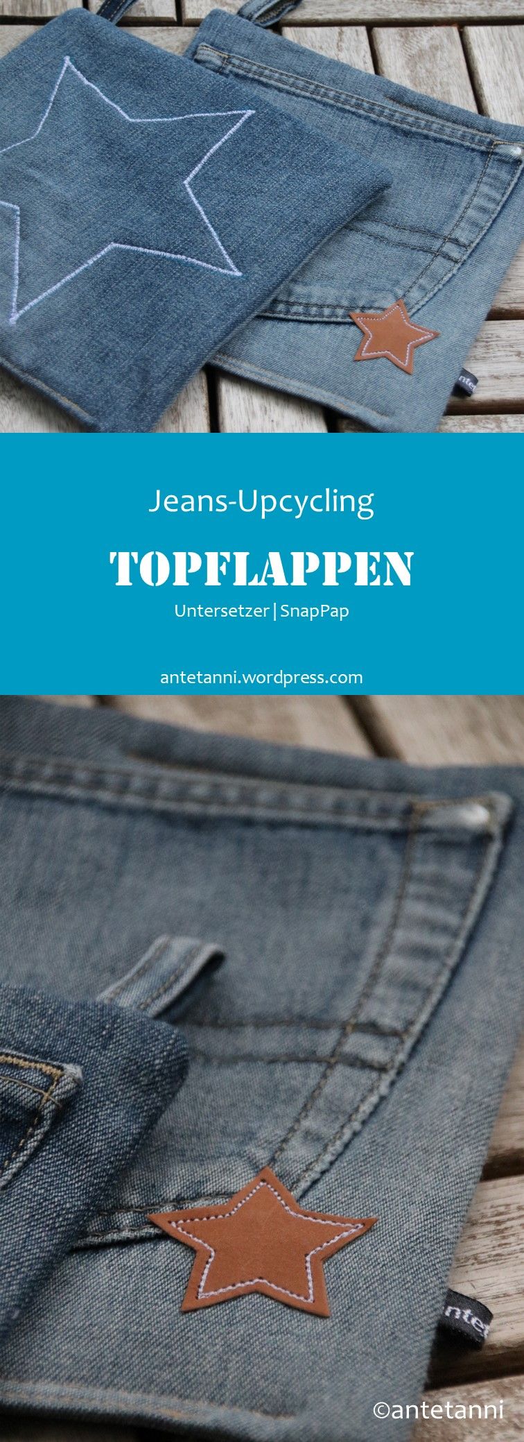 Topflappen Untersetzer Jeans-Upcycling