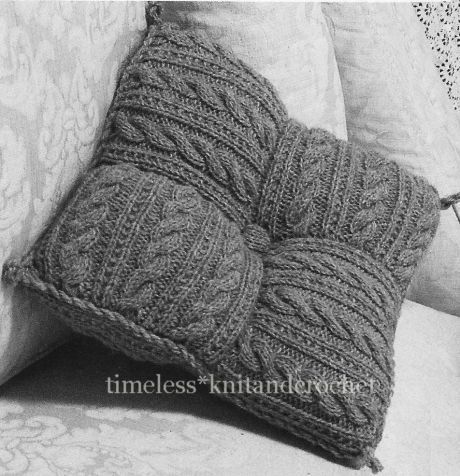 Vintage Knitting Pattern for Patchwork Cushion From Squares - 250 Grams of Aran ...,  #aran #...