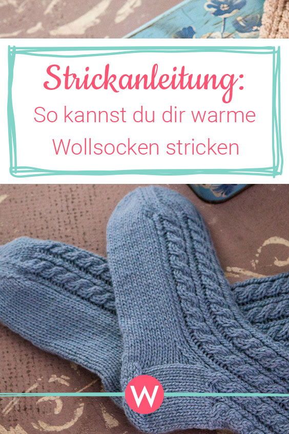 Warme Woll-Socken stricken