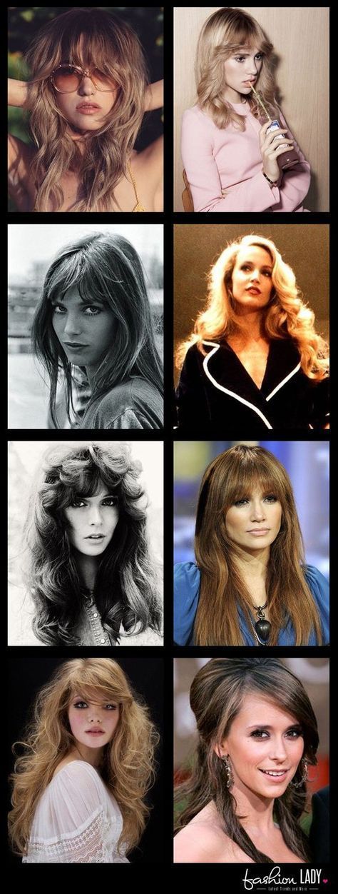 We want the hairstyles of the 70s to return: paths the fringe and pony this