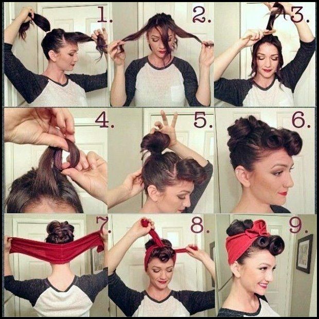 Wie man eine Vintage Frisur tut