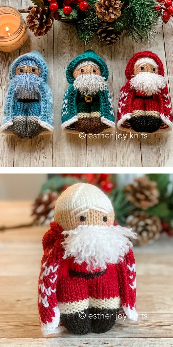 Winter Christmas Ornaments Free Knitting Pattern
