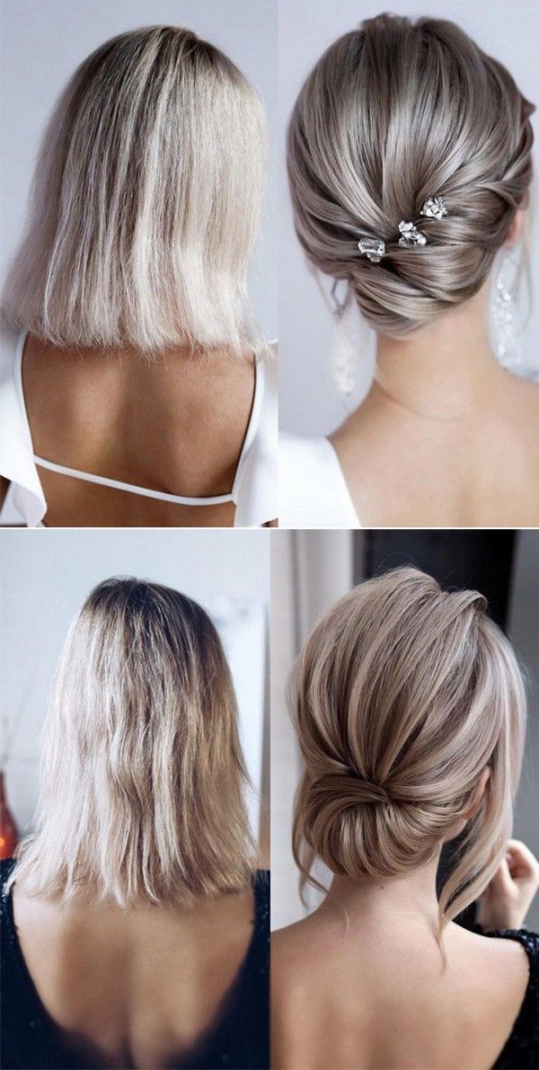 classic updo wedding hairstyle for medium length