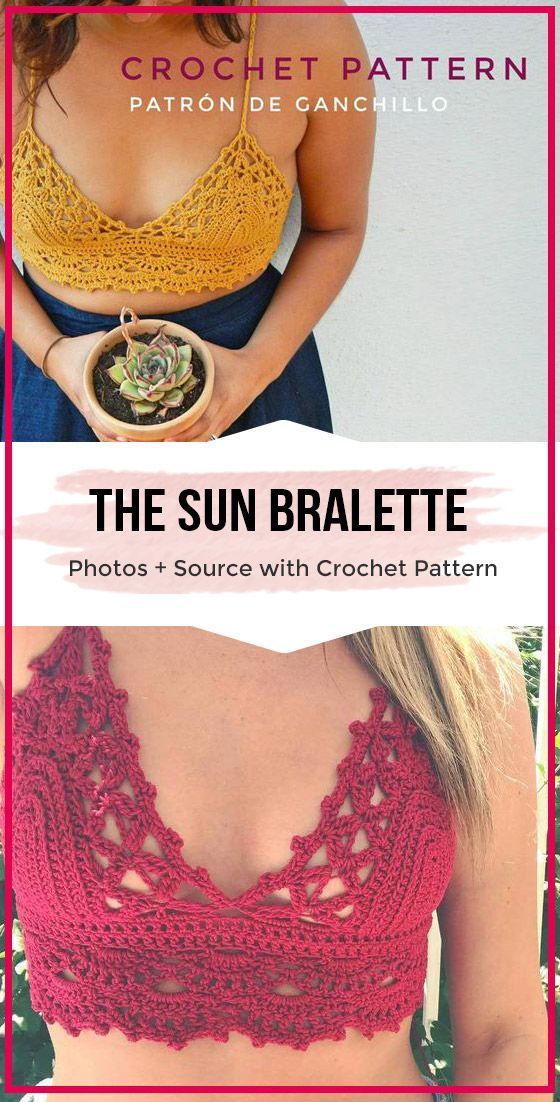crochet the Sun Bikini easy pattern #crochetclothes crochet the Sun Bikini free ...