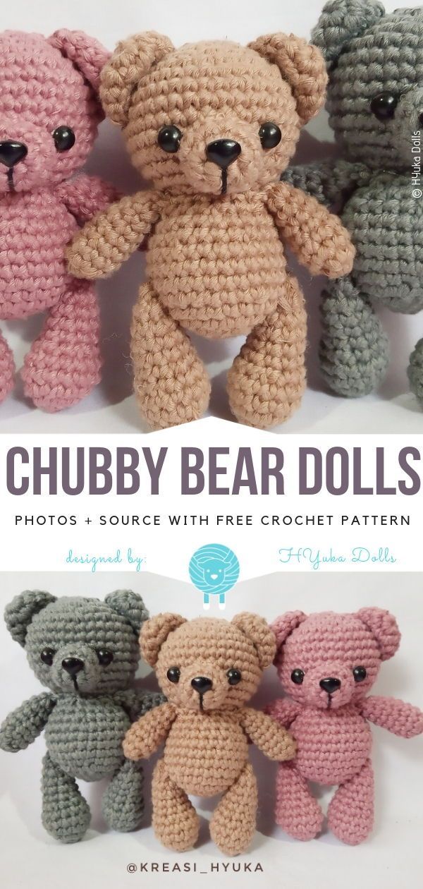 Cute Amigurumi Bears Free Crochet Patterns