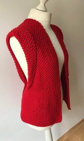easy and fast knitted vest "X",  #easy #fast #knitted #strickenweste #vest