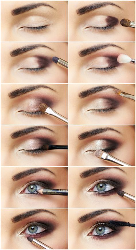 smokey eyes makeup step by step pictures blue eyes #beauty #makeup   - All About...