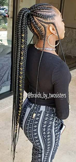 #women #styles #braided #ponytail #black – #black