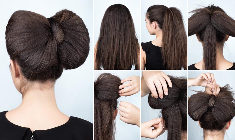 Hair bun with dress